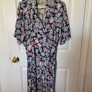 Floral, front button dress